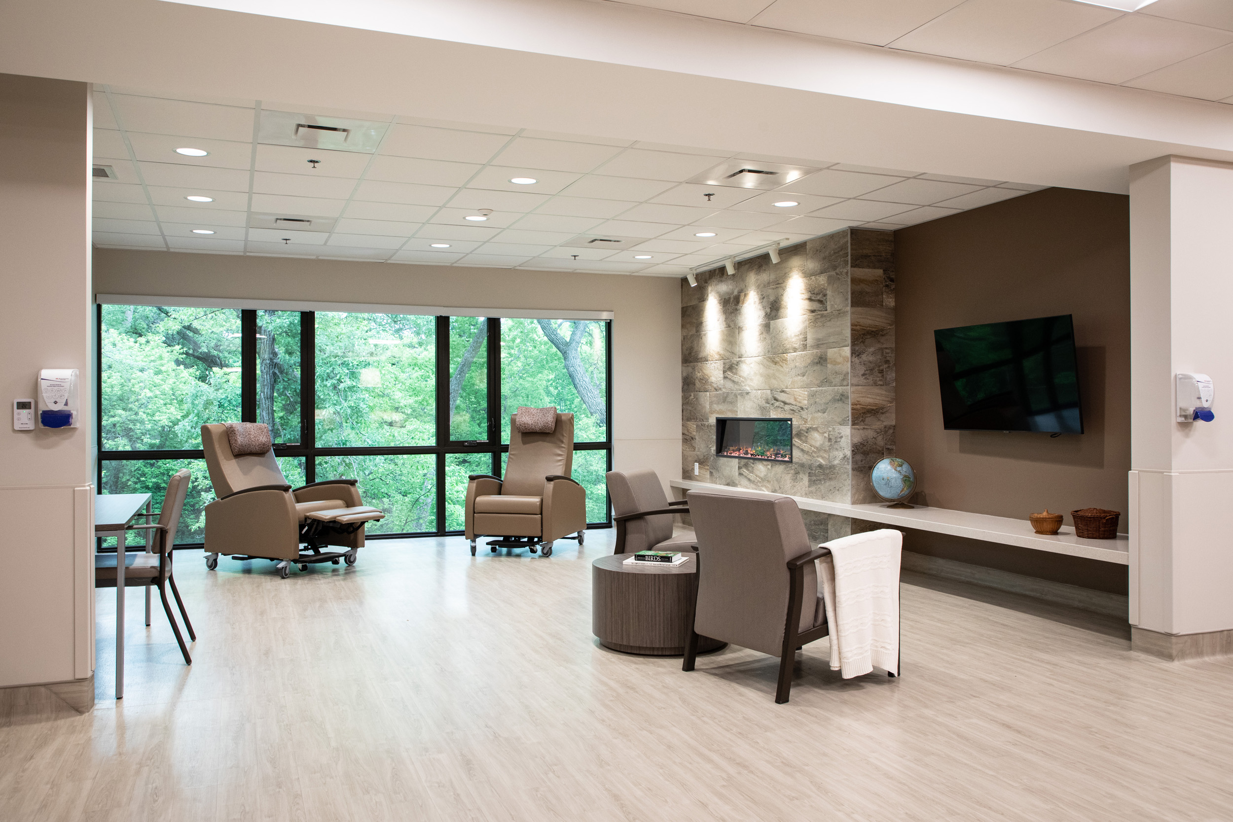 Captivating views of nature within the household's common area.